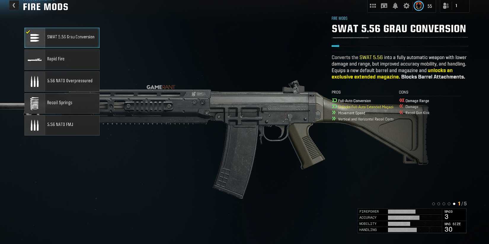 Swat 5.56 Grau Conversion in Black Ops 6 & Warzone