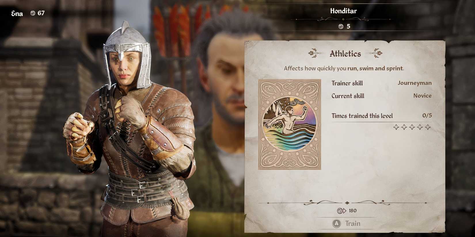 Talking to a trainer in The Elder Scrolls 4 Oblivion Remastered