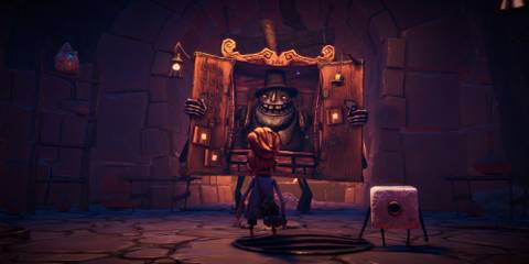 Talking to an NPC in Lost in Random