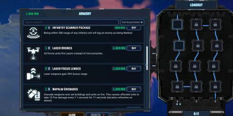 Tempest Rising GDF armory upgrades