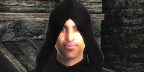 The Elder Scrolls 4 Oblivion Lucien Lachance from Dark Brotherhood smiling gameplay screenshot