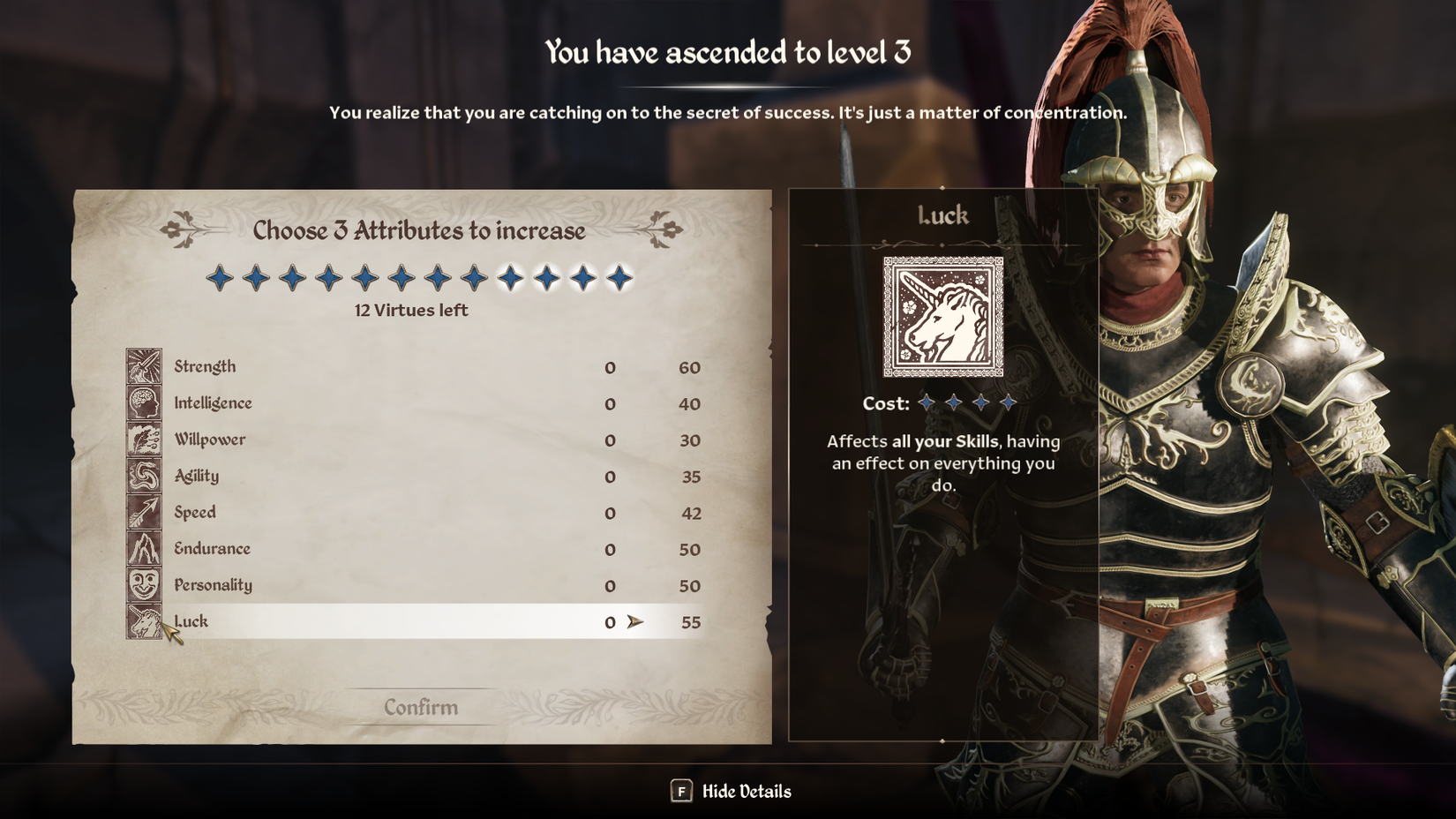 Oblivion Remastered Luck description