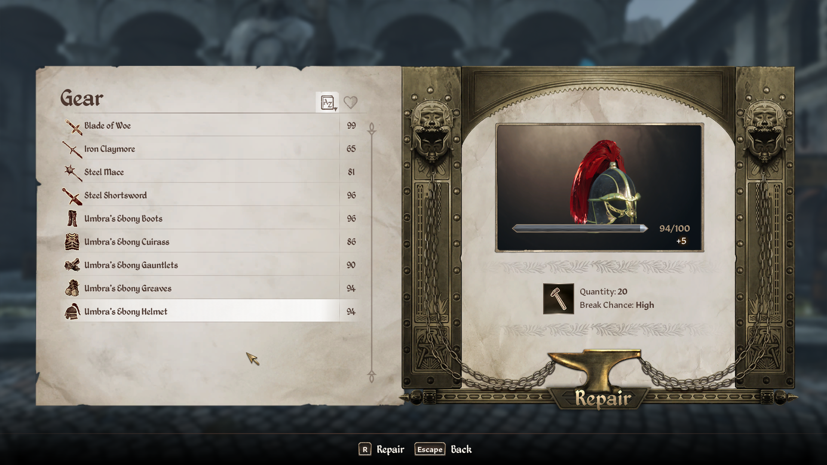 Oblivion Remastered 99 Luck Repair Break Chance