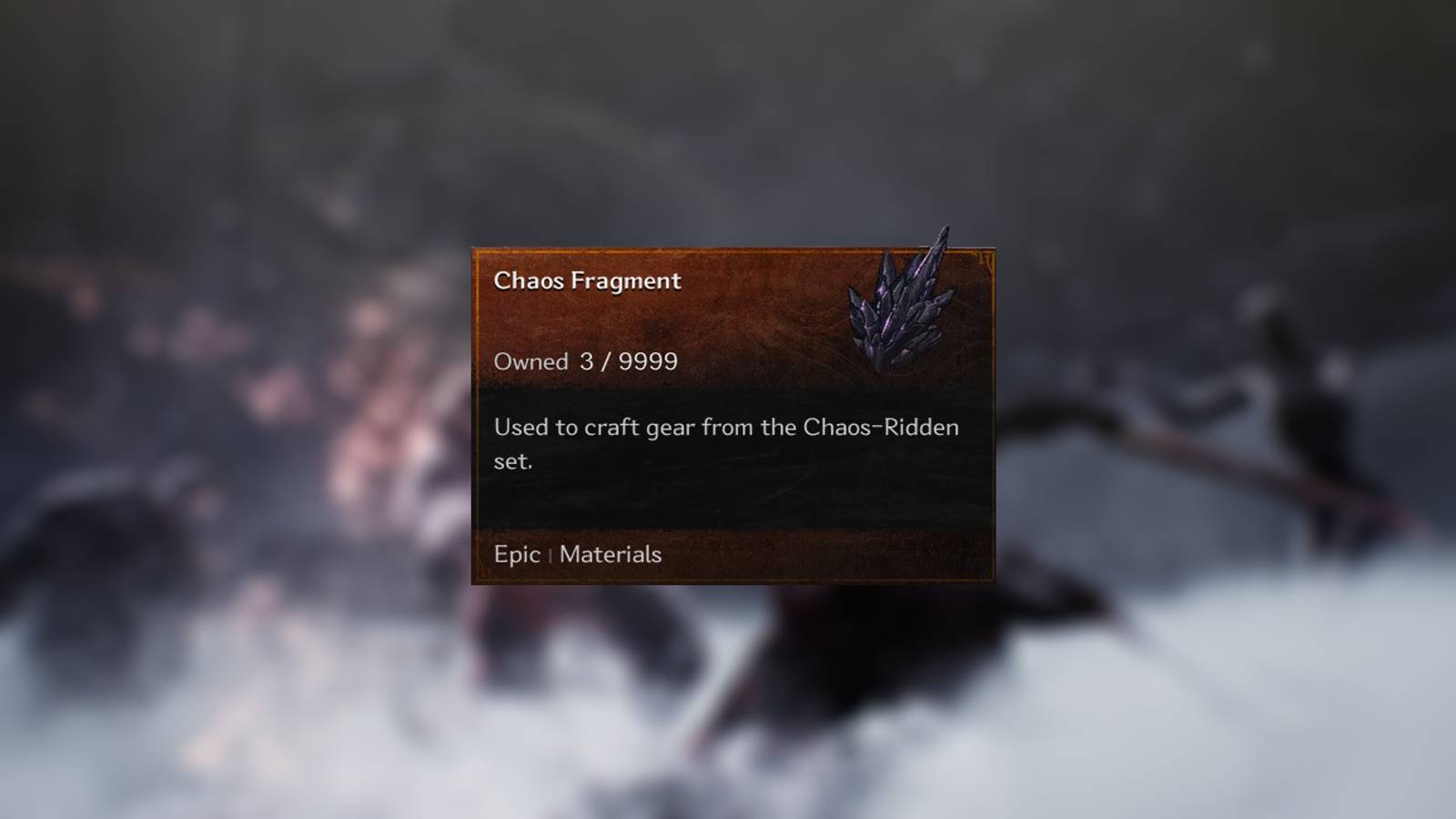 Khazan Chaos Fragment Description