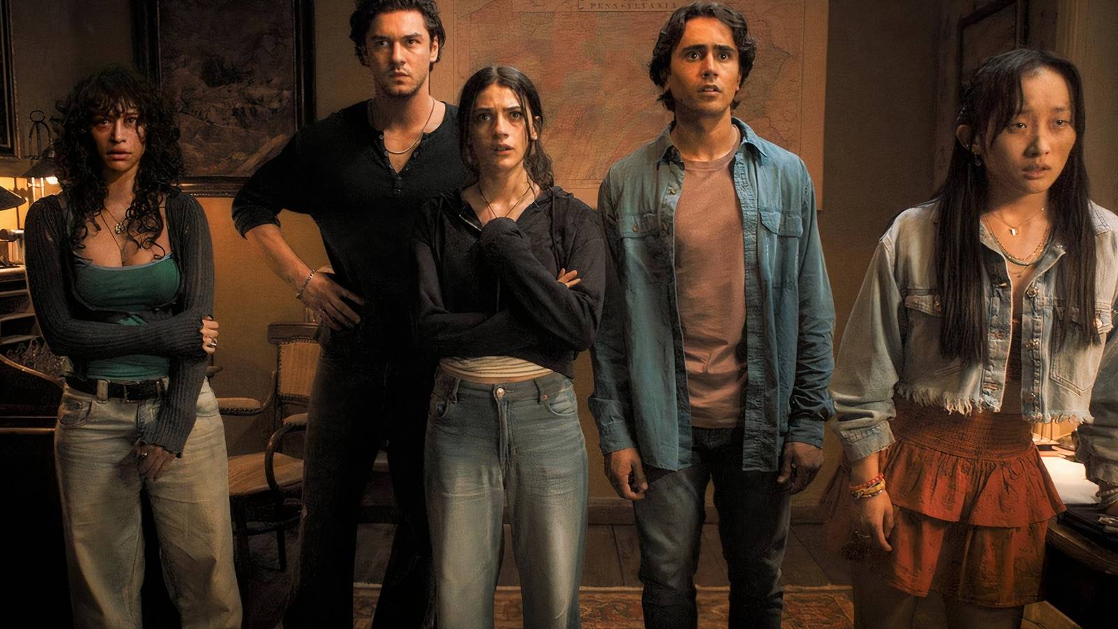 The five survivors in Until Dawn (Movie)
