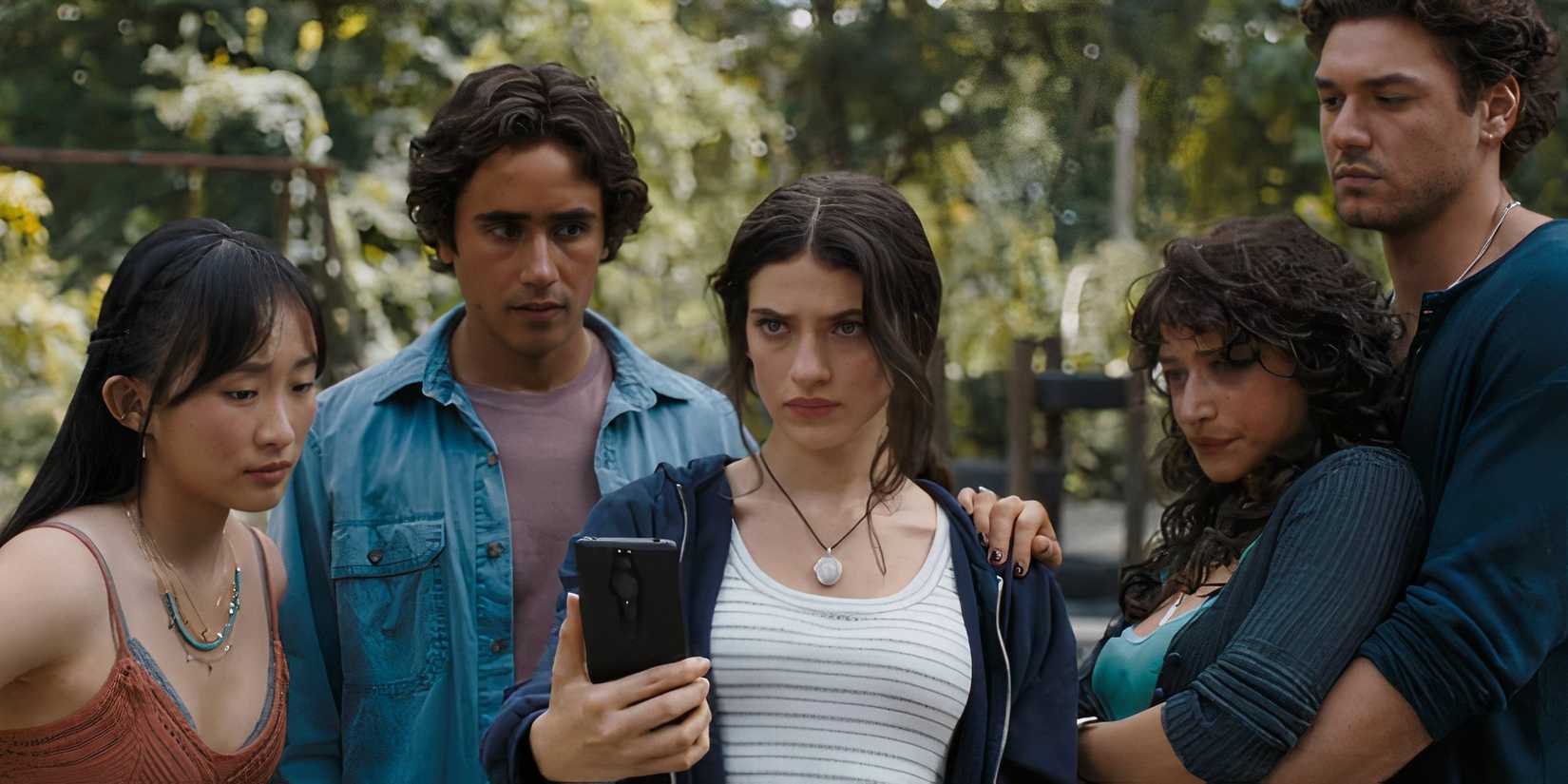 The group outside in Until Dawn (Movie)