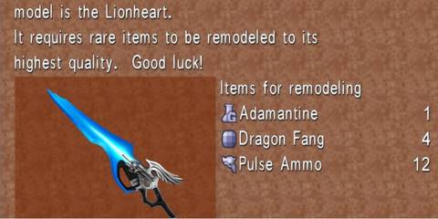 The Lionheart in Final Fantasy 8