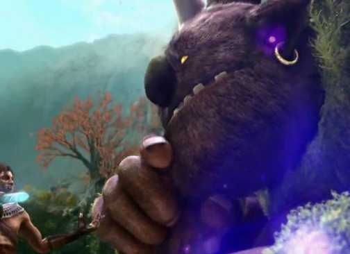 The protagonist and Majin in Majin and the Forsaken Kingdom