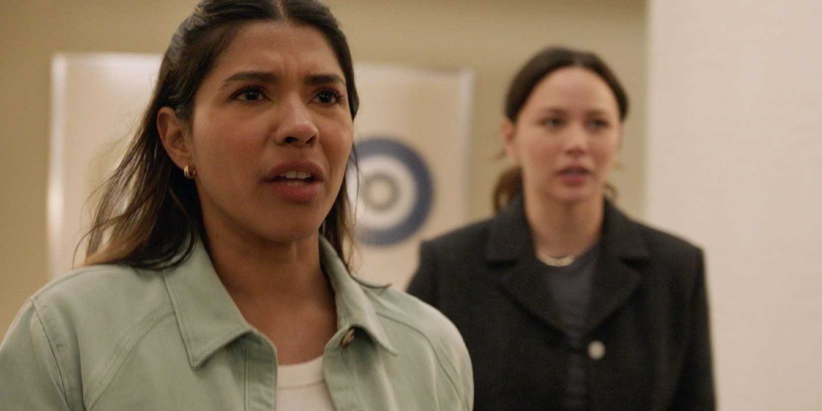 Celina (Lisseth Chavez) and Lucy (Melissa O'Neil) on The Rookie