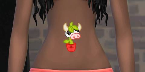 Cowplant tattoo stamp