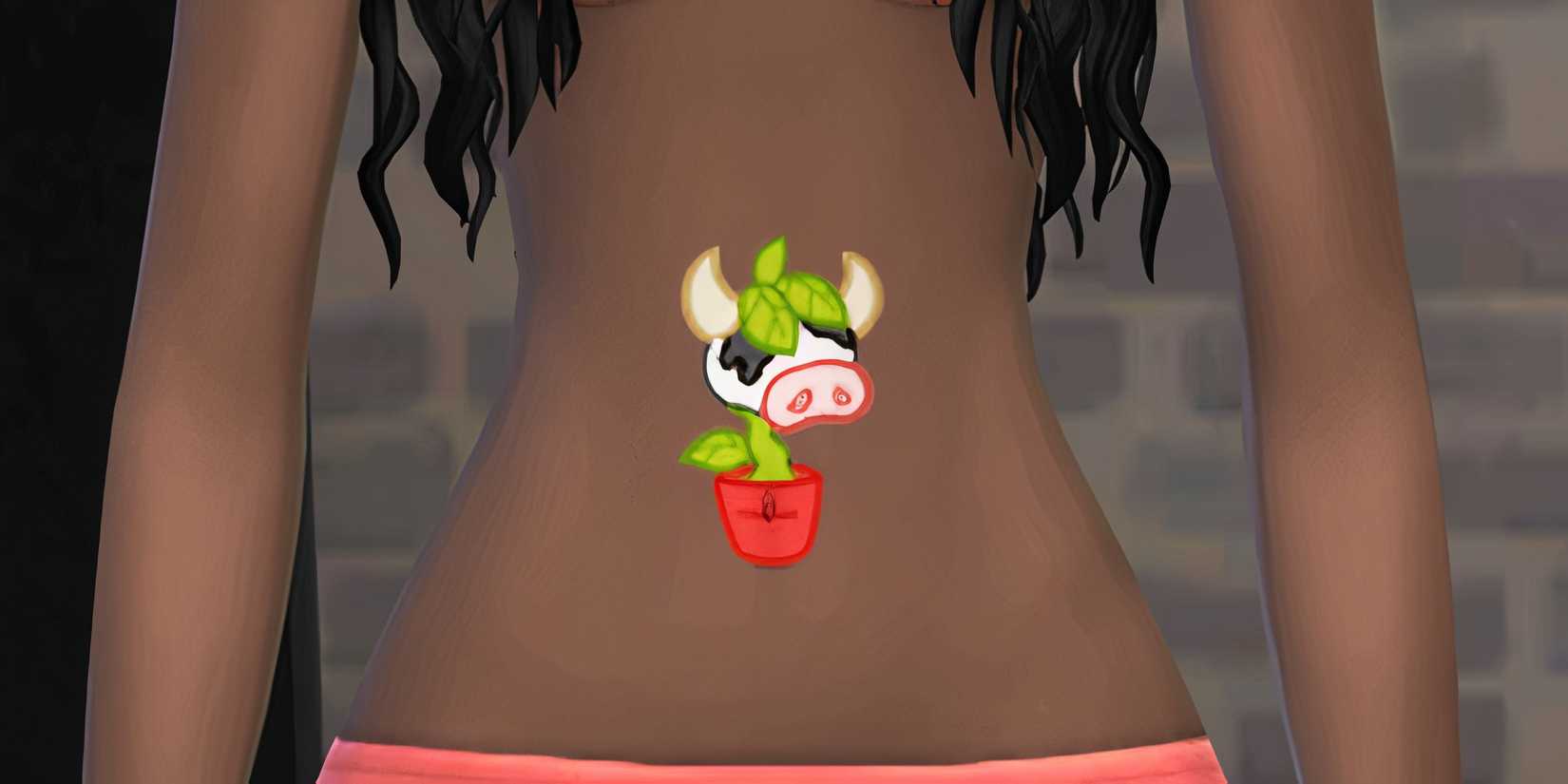 Cowplant tattoo stamp