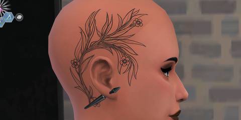 Flower Earpiece tattoo from Businesses & Hobbies