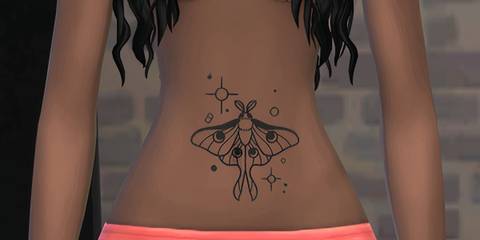 Lunar Moth tattoo stamp