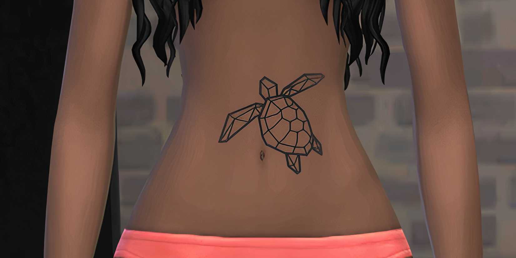Turtle tattoo stamp