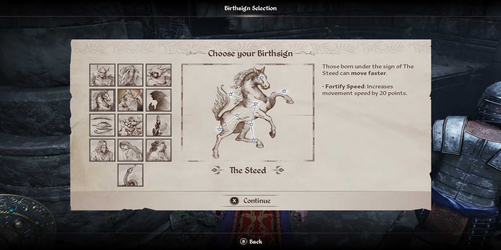The Steed Birthsign in The Elder Scrolls 4 Oblivion Remastered