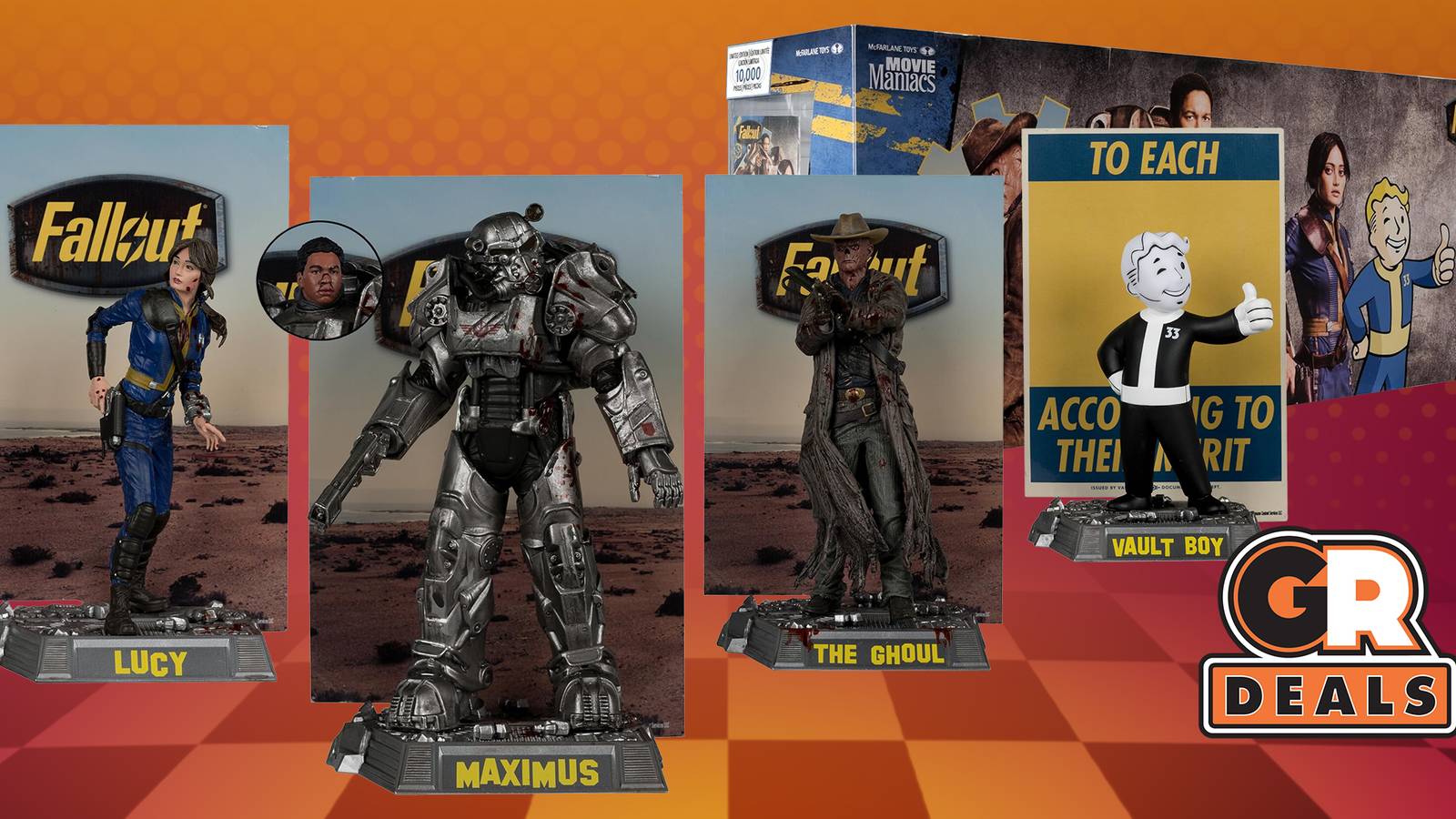The Whole Set of McFarlane Toys Is 55% Off: Get 6-Inch Fallout Posed Figures of Lucy, The Ghoul, Vault Boy, and Maximus
