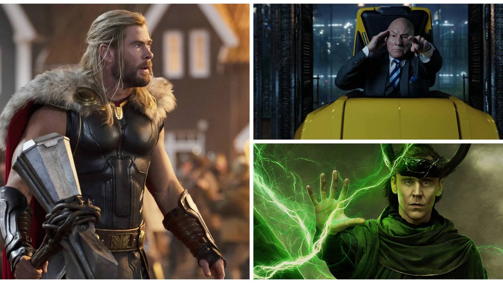 thor, loki, professor x