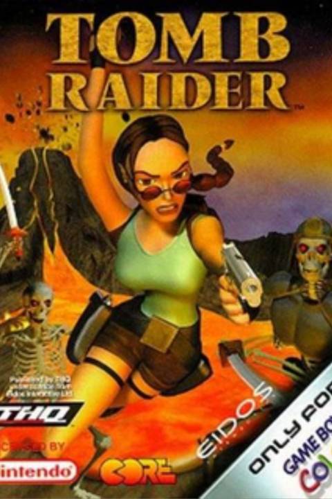 Tomb Raider (Game Boy Color) video game cover art tag