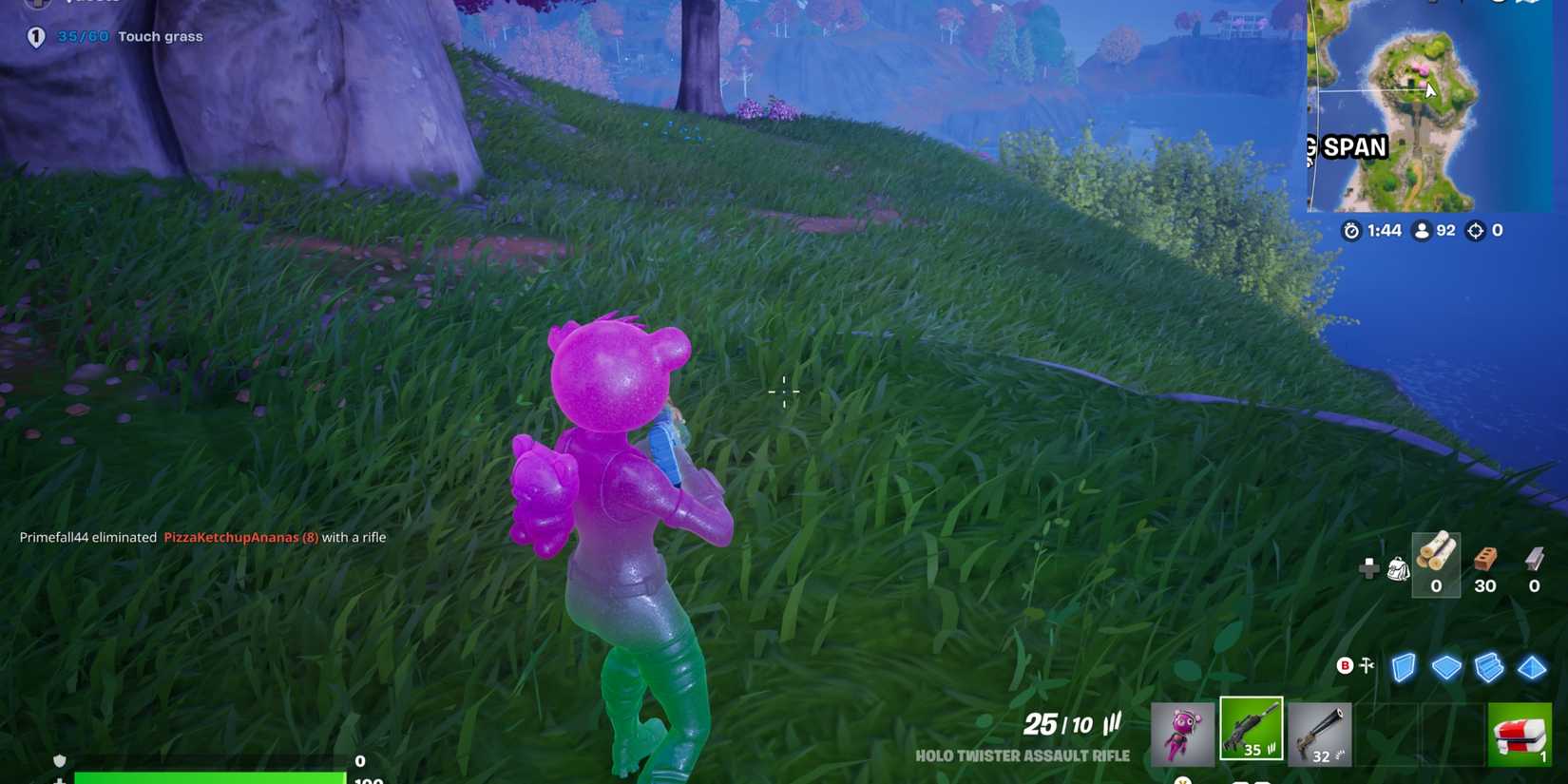 touch grass quest fortnite
