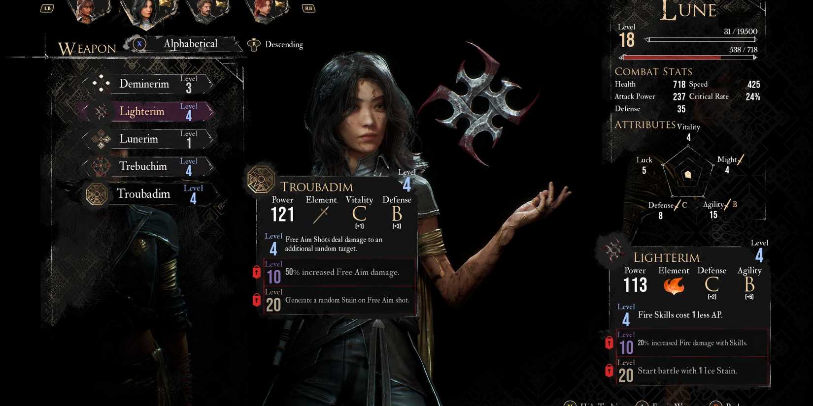 Troubadim weapon in Clair Obscur Expedition 33