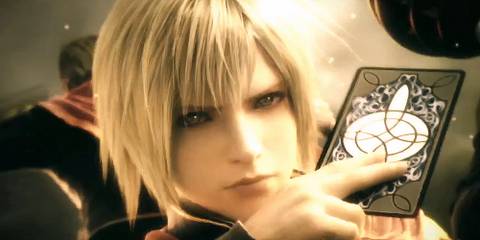 ace holding up a card