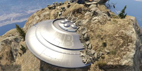 Ufo spotted on Mount Chiliad in GTA 5