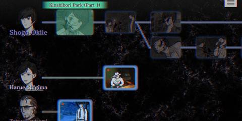 Three characters in Paranormasight: The Seven Mysteries of Honjo