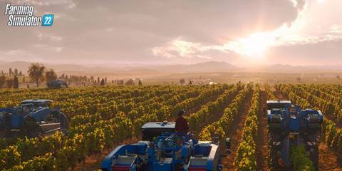 Several players harvesting in Farming Simulator 22