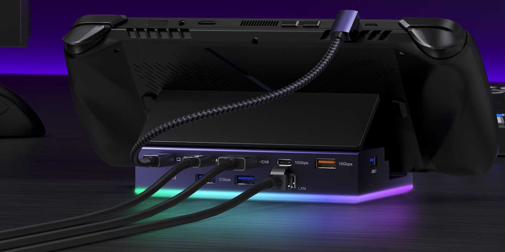 Image of the ivanky dock and the ports on the interface. 