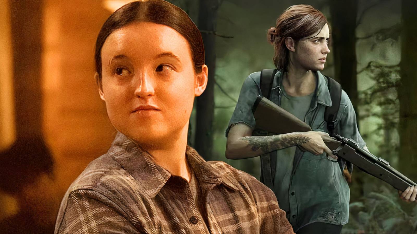 Bella Ramsey in The Last of Us Season 2 and Ellie from The Last of Us Part 2