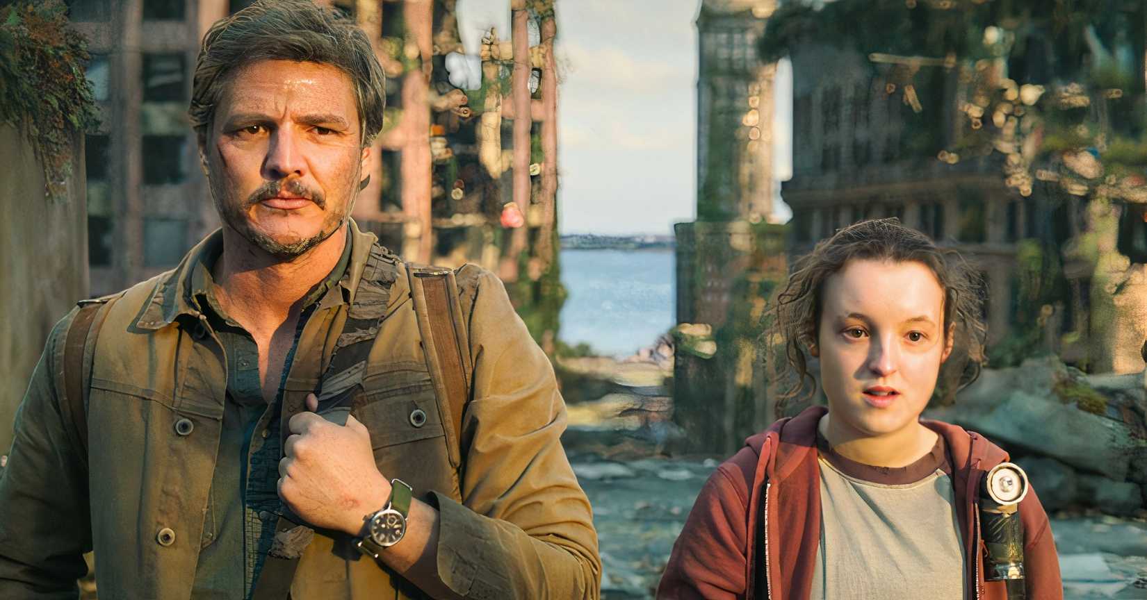 Ellie and Joel in HBO's The Last of Us
