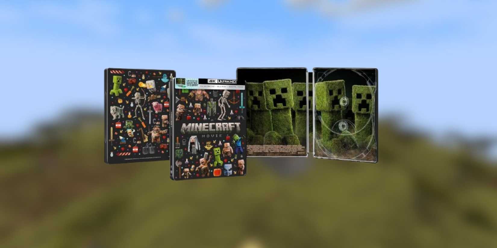 Minecraft background with the cd set