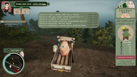 A player completing multiple jobs in Promise Mascot Agency