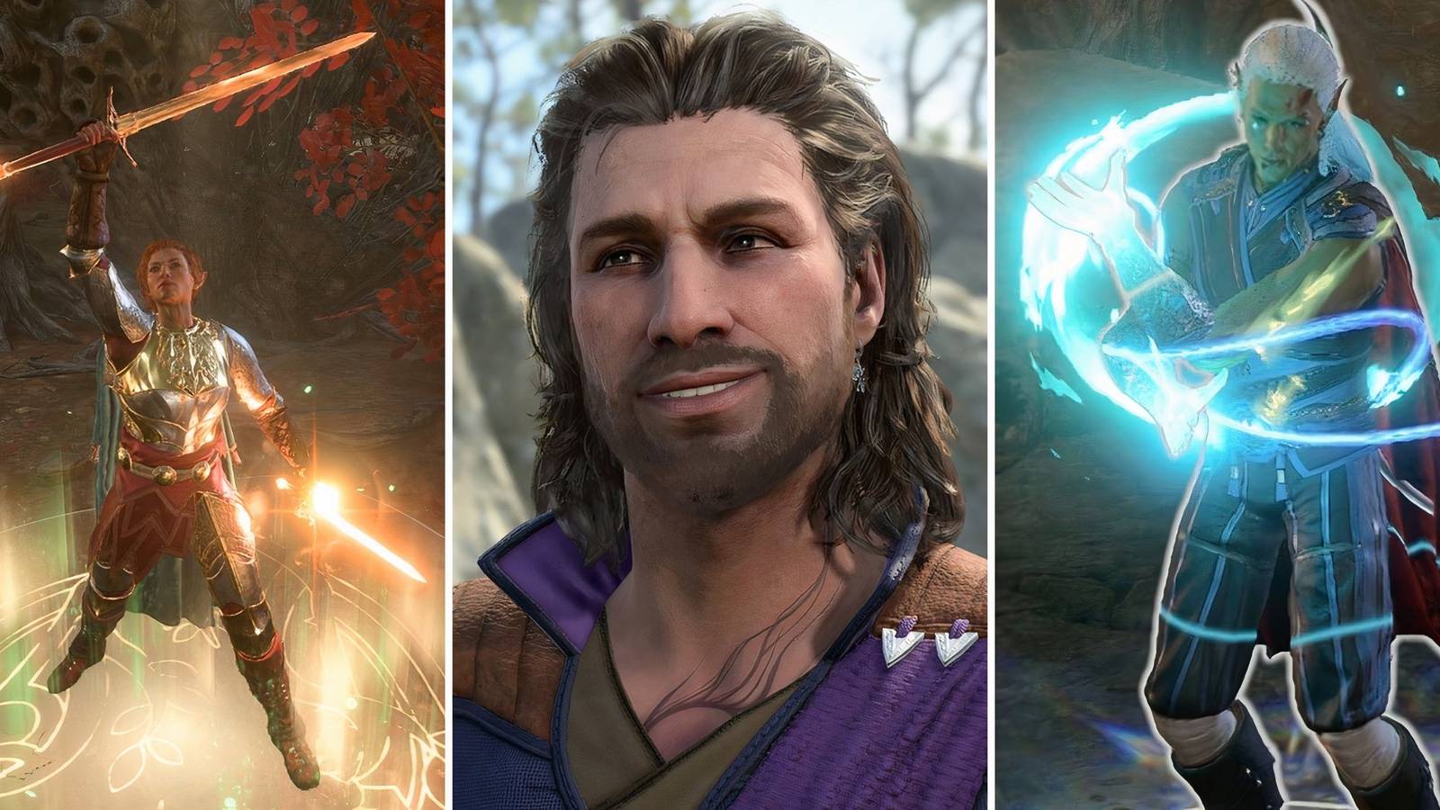 A grid showing Gale and two classes in Baldur's Gate 3