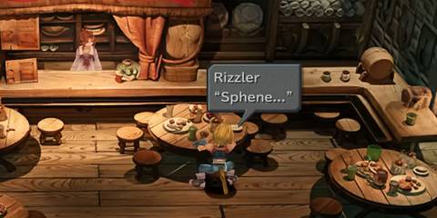 A Key Frame From Final Fantasy 9 Showing zidane Sitting Alone In A Tavern-Like Location & Talking To Themselves