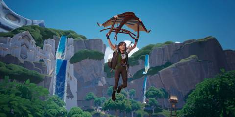 A player with a glider in Palia
