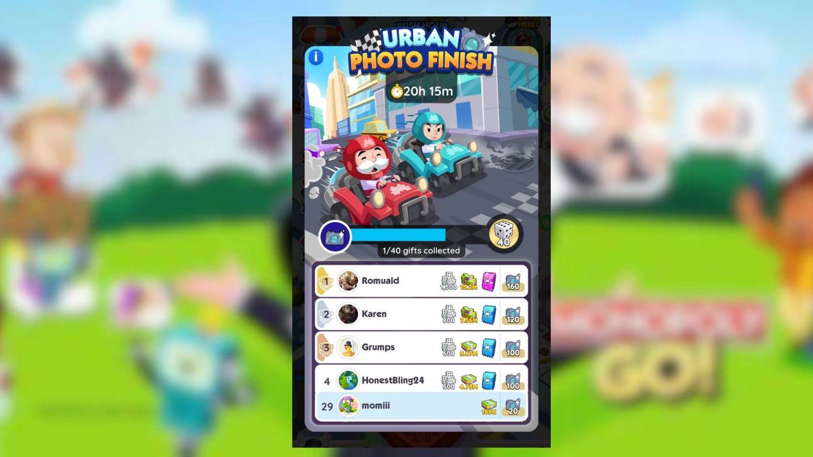 urban photo finish monopoly go 