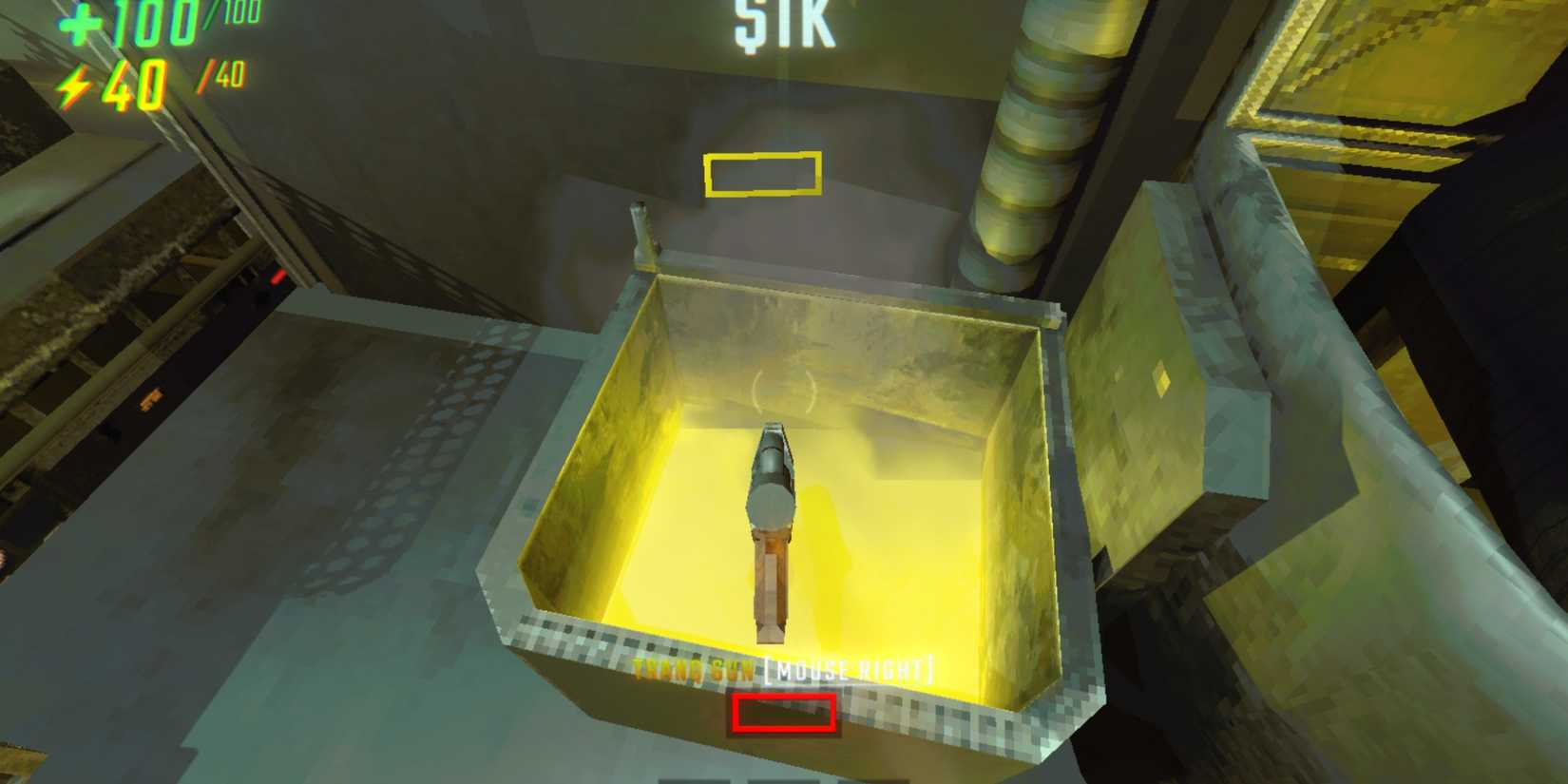 using an energy crystal on the gun