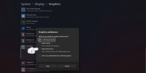 Using Dedicated GPU for Schedule 1