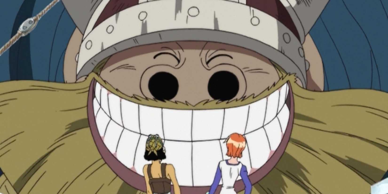 Usopp and Nami meet Brogy.