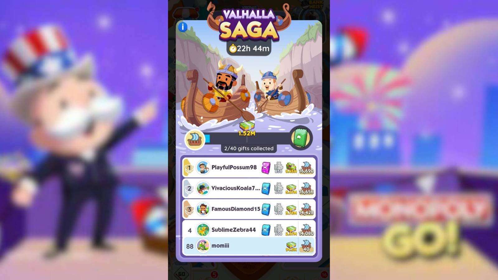 valhalla saga monopoly go