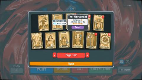 balatro tarot card collection