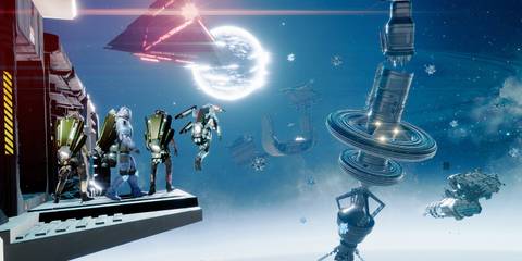 Players launching into space in Void Crew