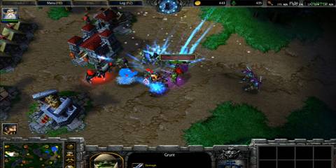 An ongoing battle in Warcraft 3: Reign of Chaos