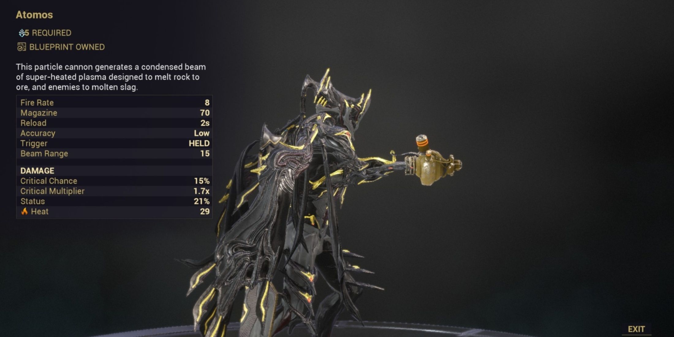 Warframe Atomo's pruned