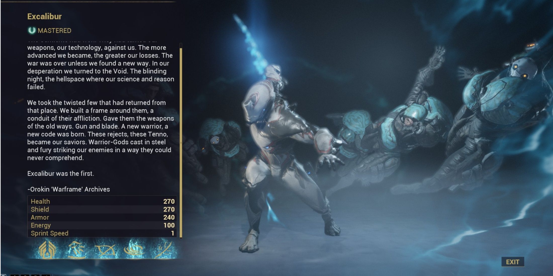 War Frame Excalibur