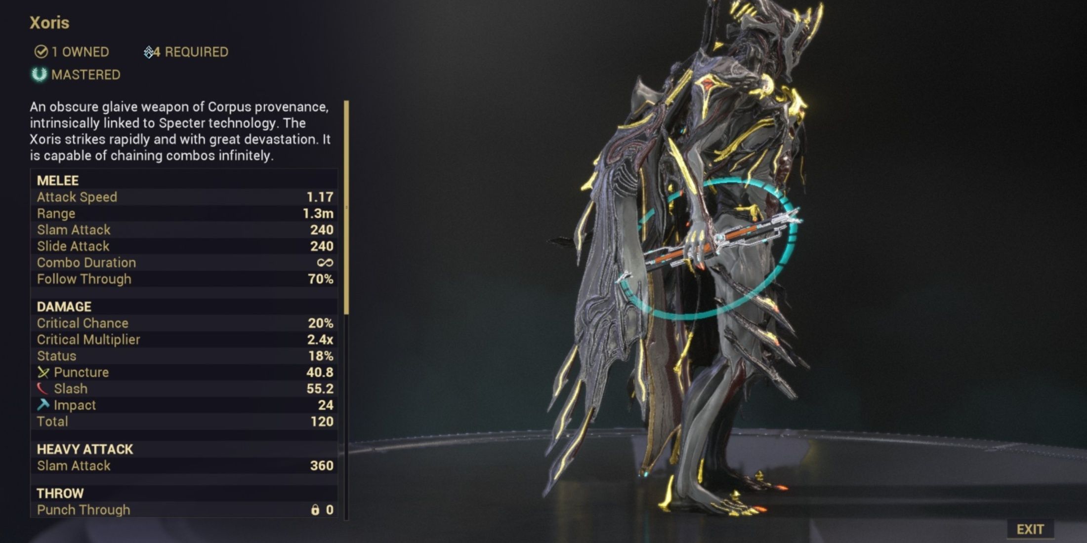 Warframe Xoris pruned