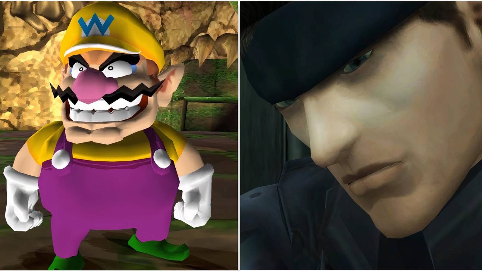Wario in Wario World and Snake in Metal Gear Solid The Twin Snakes