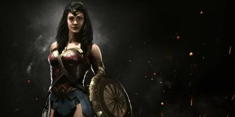 Wonder Woman in the DCEU gear set in Injustice 2