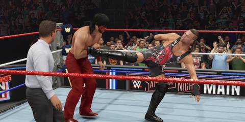 WWE 2K25 RVD hits the right kick